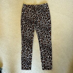 Leopard print, high rise corduroy pants